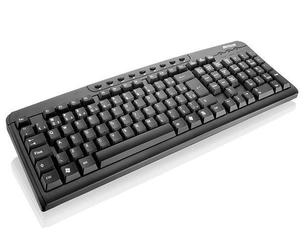 Teclado Multimída Multi Slim PS2 Preto, TC070