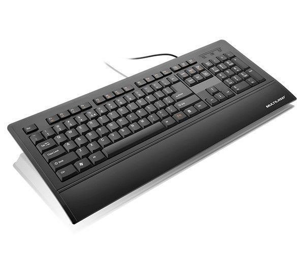 Teclado Multi Multimidia Slim Preto USB, TC128