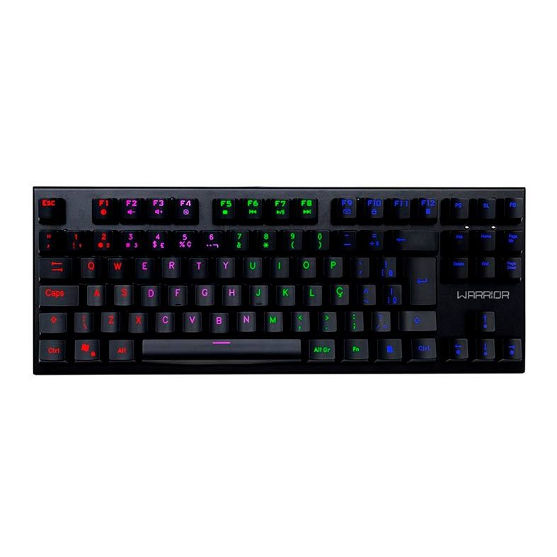 Teclado Gamer Multilaser Warrior Tero Mecanico Rainbow, TC237 | Pichau