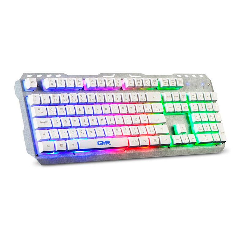 Teclado Multi GK300, Led Rainbow, Branco, TC259