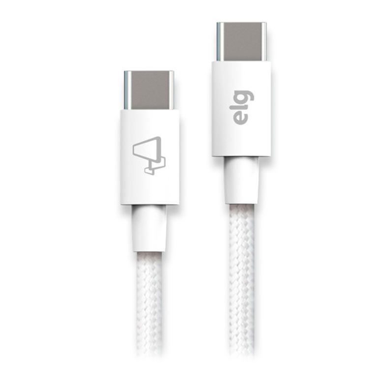 Cabo USB Tipo C para Tipo C ELG, 1M, Branco, TC60