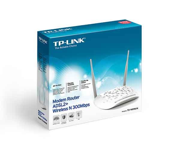 Modem Roteador TP-Link Wireless N ADSL2+ 300Mbps, TD-W8961N
