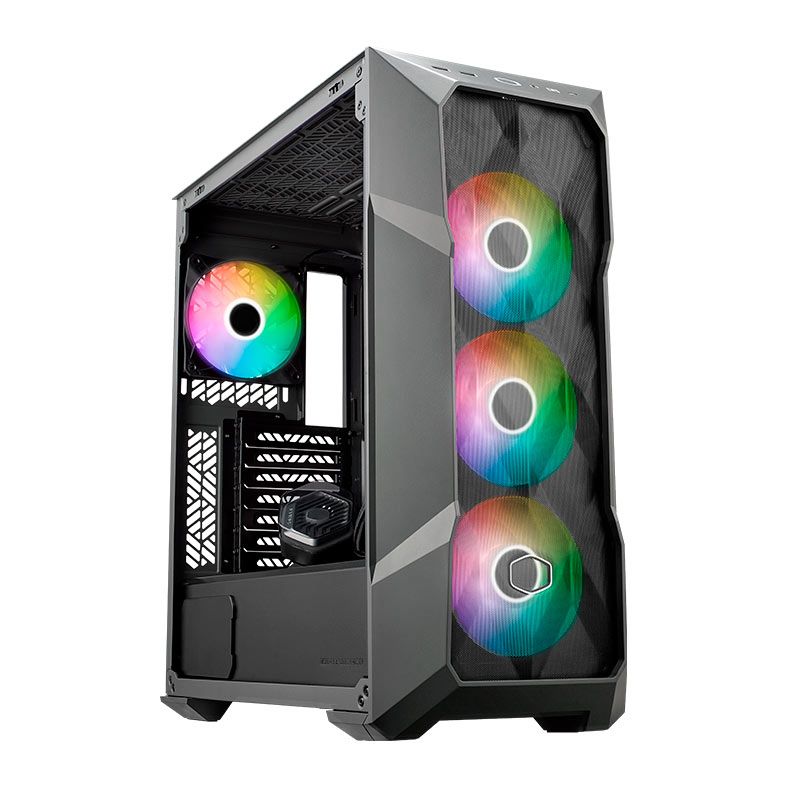 Gabinete Gamer Cooler Master TD500 Max, ARGB, Fonte GX II 850W Gold, Com Water Cooler 360 Atmos, Com 1 Fan, Preto, TD500V2-MGNN85-SL0