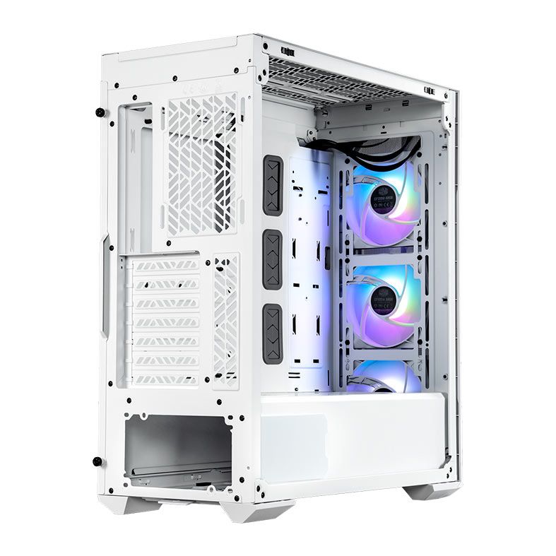 Gabinete Gamer Cooler Master TD500 Mesh V2, ARGB, Mid-Tower, Lateral de Vidro, Com 3 Fans, Branco, TD500V2-WGNN-S00