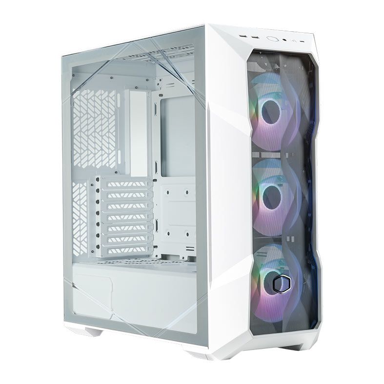 Gabinete Gamer Cooler Master TD500 Mesh V2, ARGB, Mid-Tower, Lateral de Vidro, Com 3 Fans, Branco, TD500V2-WGNN-S00
