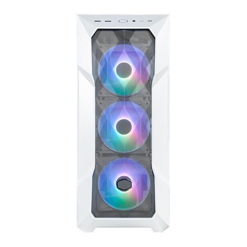 Gabinete Gamer Cooler Master TD500 Mesh V2, ARGB, Mid-Tower, Lateral de Vidro, Com 3 Fans, Branco, TD500V2-WGNN-S00