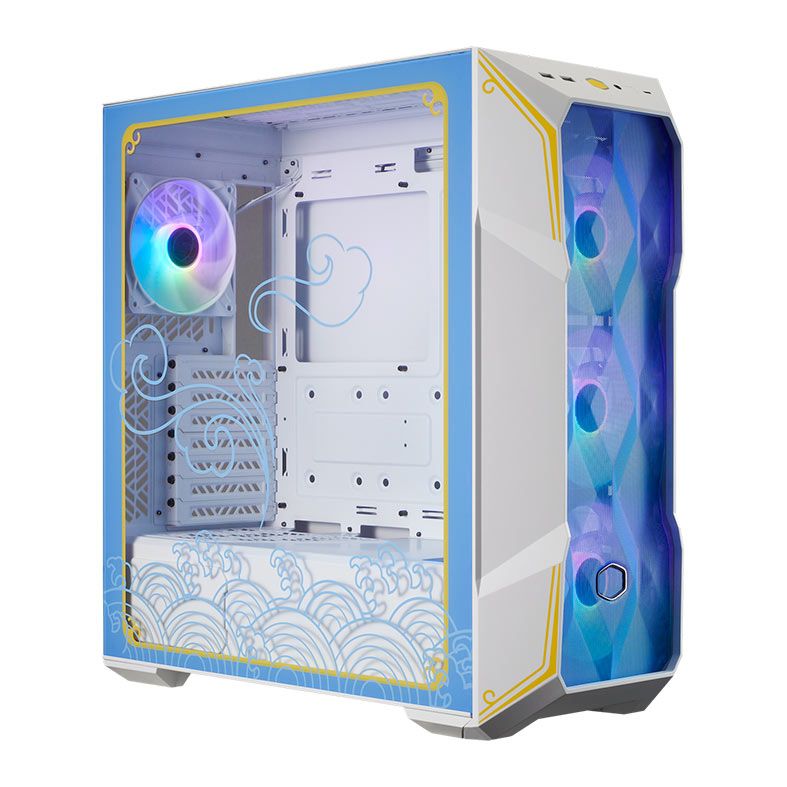 Gabinete Gamer Cooler Master TD500 Mesh V2 Street Fighter 6 Chun-Li, ARGB, Mid-Tower, Lateral de Vidro, Com 3 Fans, Branco, TD500V2-WGNN-SCL