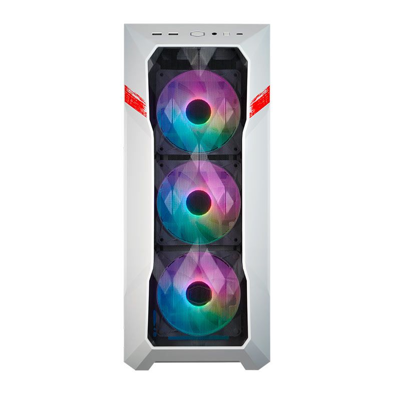 Gabinete Gamer Cooler Master TD500 Mesh V2 Street Fighter Ryu, ARGB, Mid-Tower, Lateral de Vidro, Com 3 Fans, Branco, TD500V2-WGNN-SRY