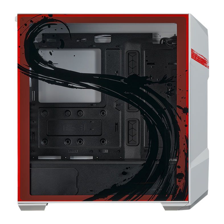 Gabinete Gamer Cooler Master TD500 Mesh V2 Street Fighter Ryu, ARGB, Mid-Tower, Lateral de Vidro, Com 3 Fans, Branco, TD500V2-WGNN-SRY