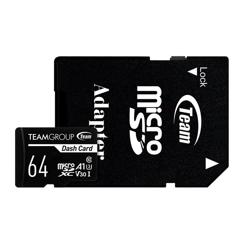 Cartao de Memoria Team Group Dash, 64GB, MicroSDXC, UHS-I, V30, TDUSDX64GUHS03