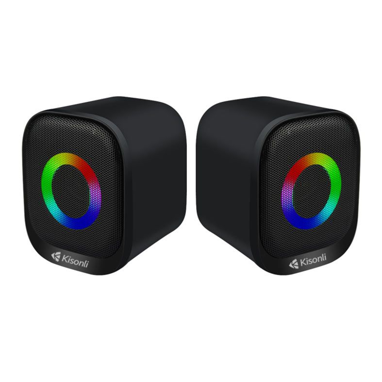 Caixa de Som Kisonli Thunderedge X3, RGB, 6W, USB, Preto, TED-X3-BL05