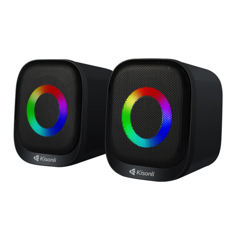 Caixa de Som Kisonli Thunderedge X3, RGB, 6W, USB, Preto, TED-X3-BL05