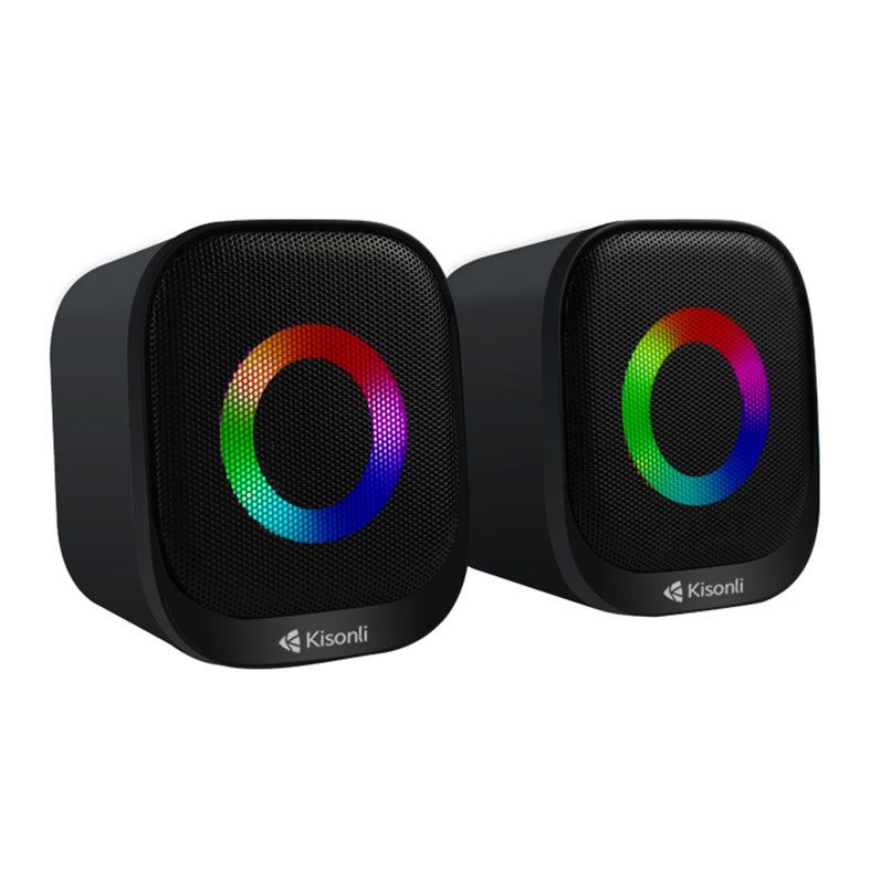 Caixa de Som Kisonli Thunderedge X3, RGB, 6W, USB, Preto, TED-X3-BL05