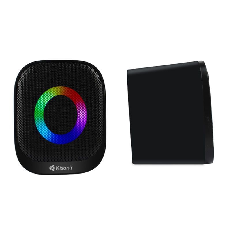 Caixa de Som Kisonli Thunderedge X3, RGB, 6W, USB, Preto, TED-X3-BL05
