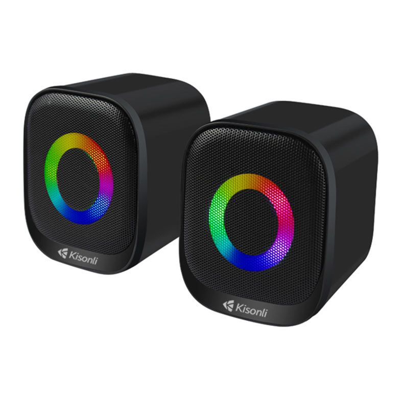 Caixa de Som Kisonli Thunderedge X3, RGB, 6W, USB, Preto, TED-X3-BL05