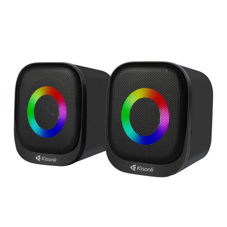 Caixa de Som Kisonli Thunderedge X3, RGB, 6W, USB, Preto, TED-X3-BL05
