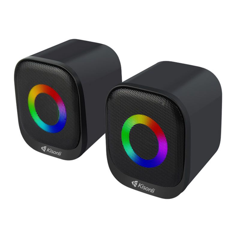 Caixa de Som Kisonli Thunderedge X3, RGB, 6W, USB, Preto, TED-X3-BL05