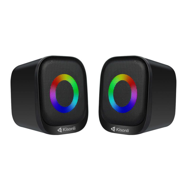 Caixa de Som Kisonli Thunderedge X3, RGB, 6W, USB, Preto, TED-X3-BL05