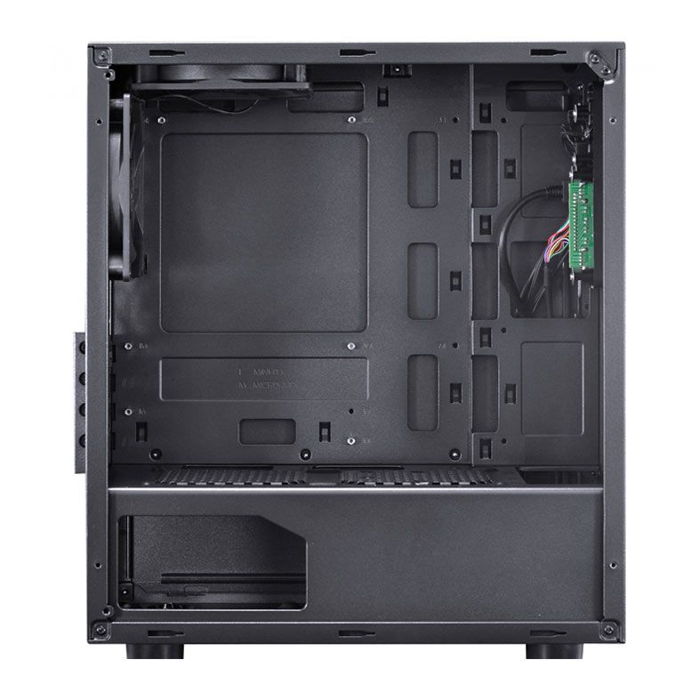 Gabinete Gamer Pcyes Terra, Mid-Tower, Lateral de Acrilico, Com 2 Fans, Preto, TERPT2FCA