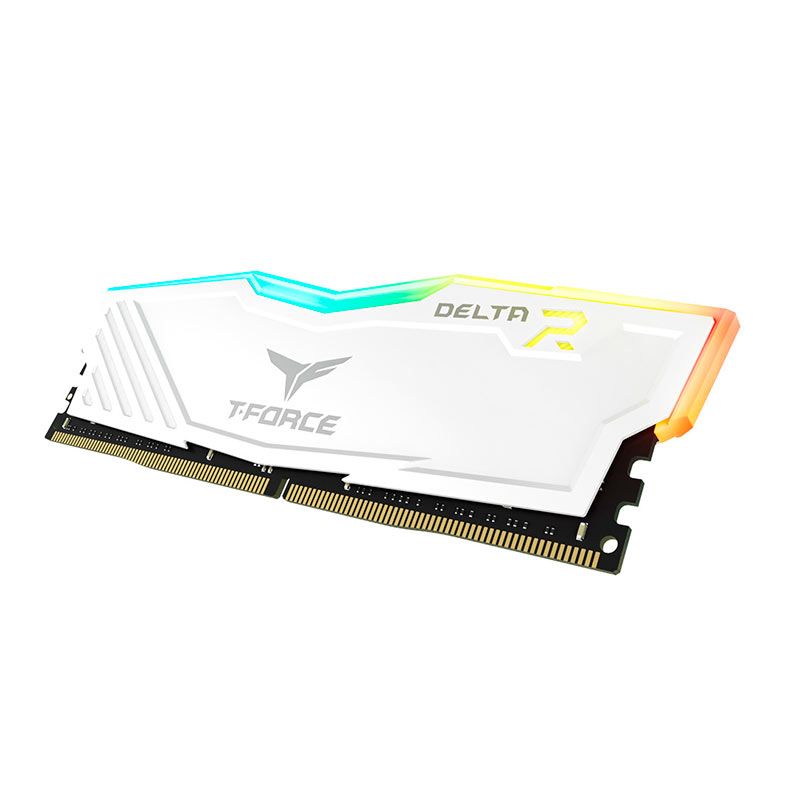 Memoria Team Group T-Force Delta R, RGB, 16GB (2x8GB), DDR4, 3200MHz, C16, Branco, TF4D416G3200HC16FDC01