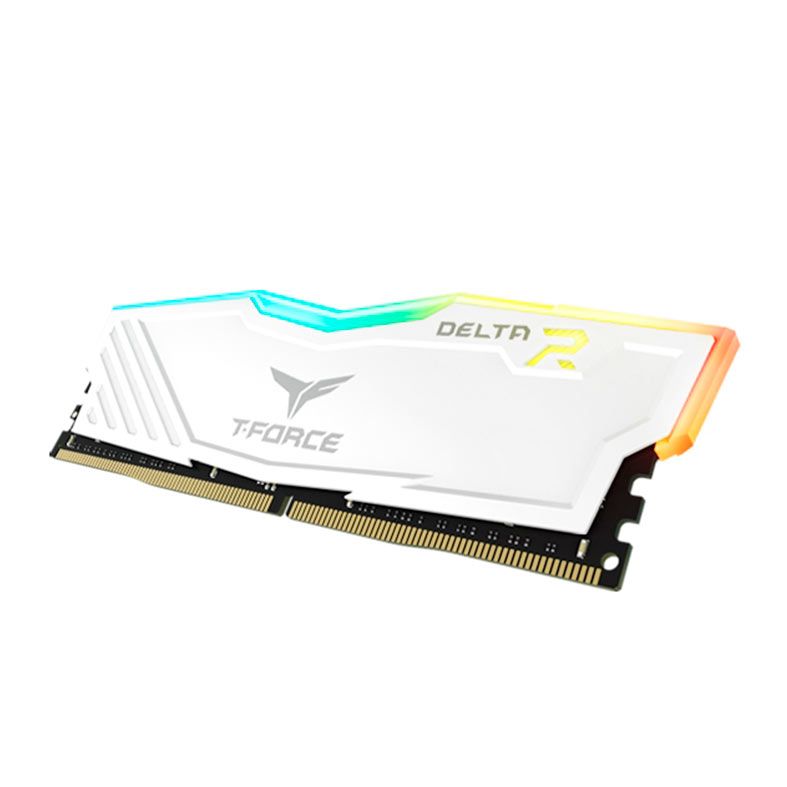 Memoria Team Group T-Force Delta RGB, 8GB (2x4GB), DDR4, 3000MHz, C16, Branca, TF4D48G3000HC16CDC01