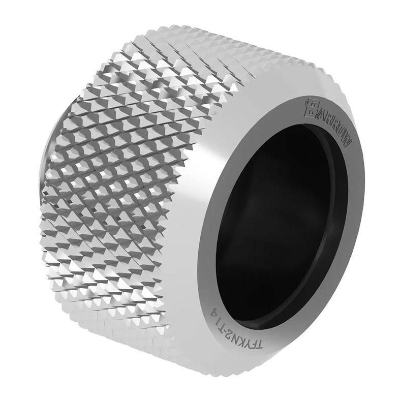 Encaixe Rigido de Compressao Barrow, 14mm, Com Anel de Borracha, Prata, TFYKN2-T14-SL