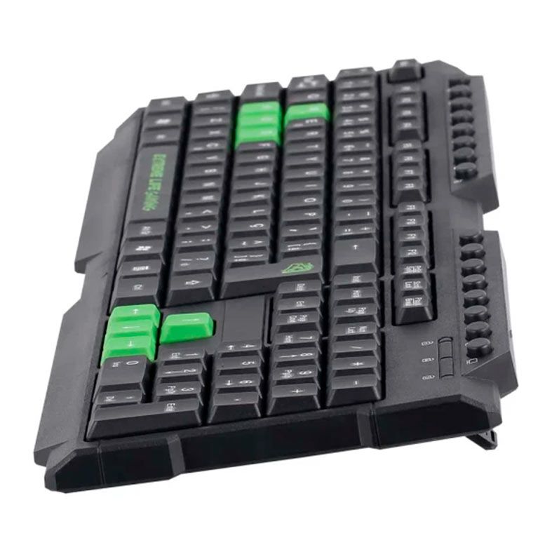 Teclado Gamer ELG DRAGON WAR, ABNT2, Preto e Verde, TGDW