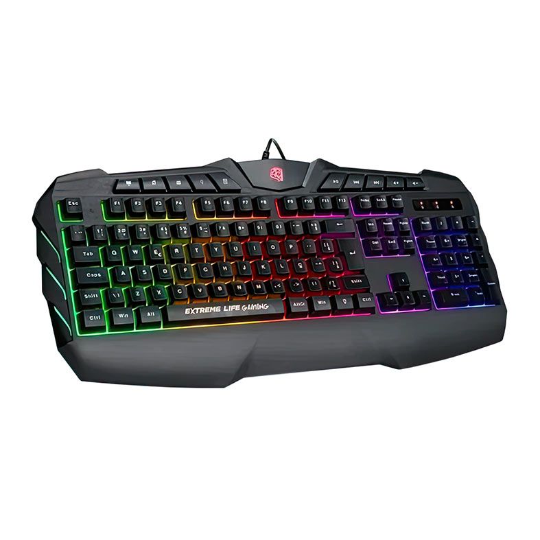 Teclado Gamer ELG PULSE FIRE, ABNT2, Led 7 Cores, Preto, TGHMPF