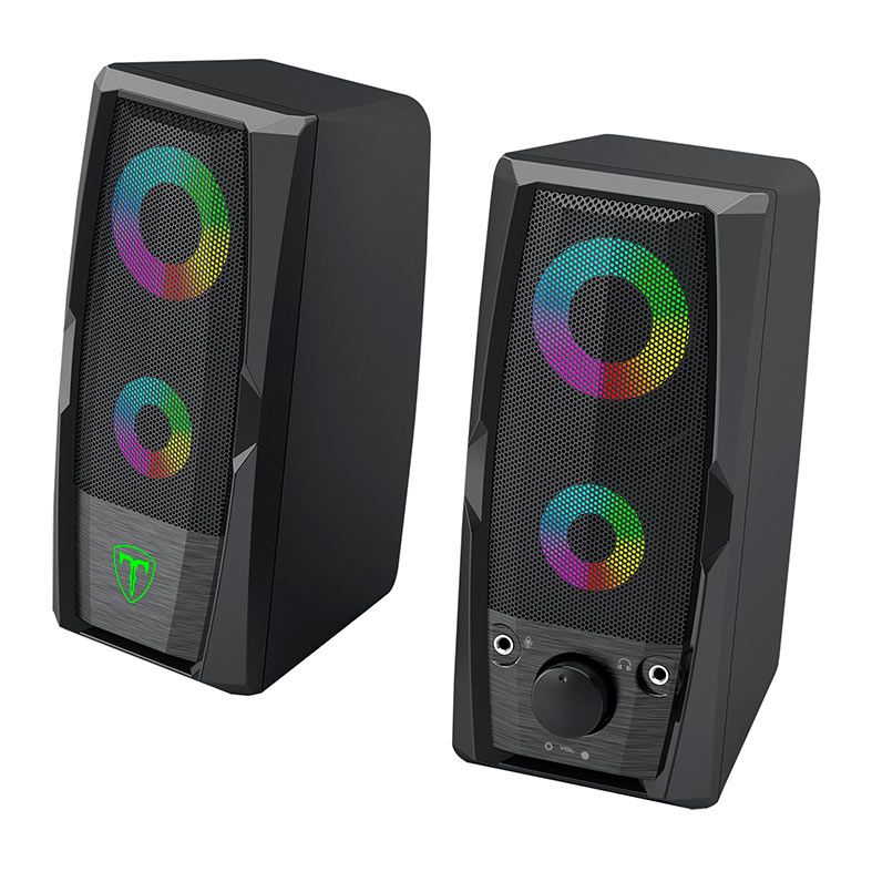 Caixa de Som Gamer T-Dagger Matrix, 2x3W RMS, RGB, USB, Preto, TGS550