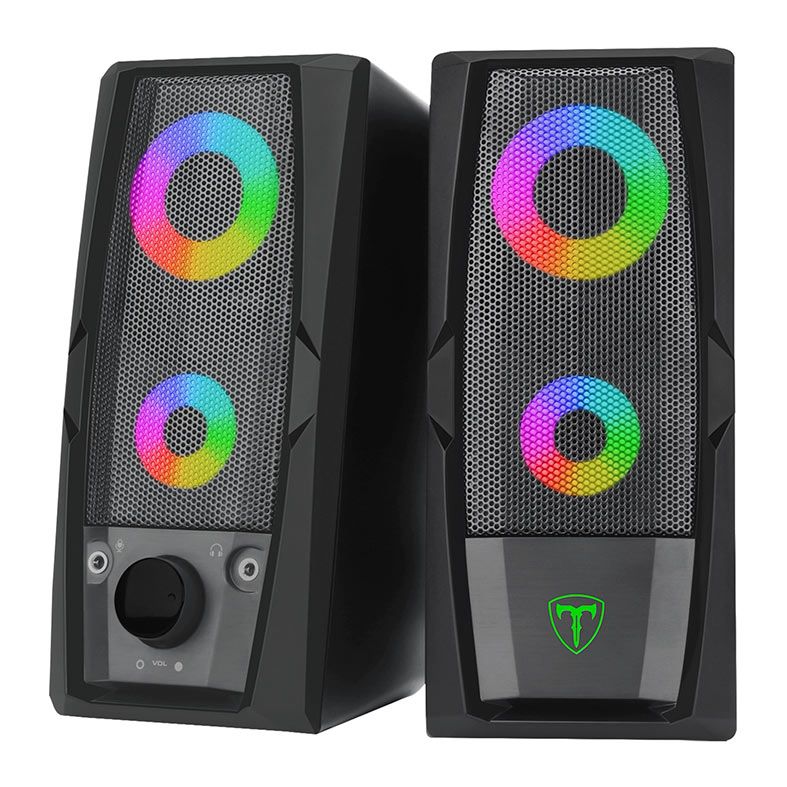 Caixa de Som Gamer T-Dagger Matrix, 2x3W RMS, RGB, USB, Preto, TGS550