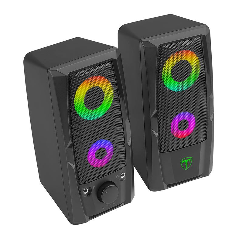 Caixa de Som Gamer T-Dagger Matrix, 2x3W RMS, RGB, USB, Preto, TGS550