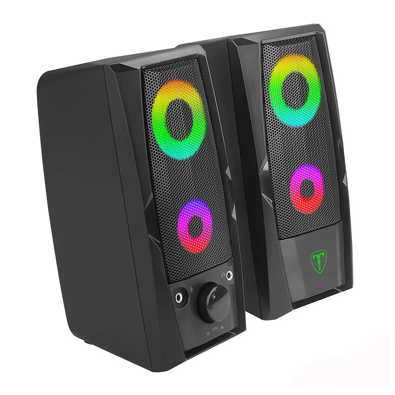 Caixa de Som Gamer T-Dagger Matrix, 2x3W RMS, RGB, USB, Preto, TGS550