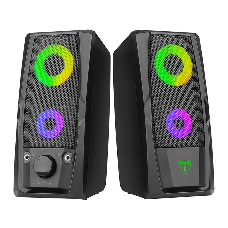 Caixa de Som Gamer T-Dagger Matrix, 2x3W RMS, RGB, USB, Preto, TGS550