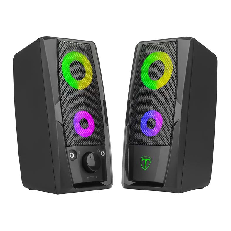 Caixa de Som Gamer T-Dagger Matrix, 2x3W RMS, RGB, USB, Preto, TGS550