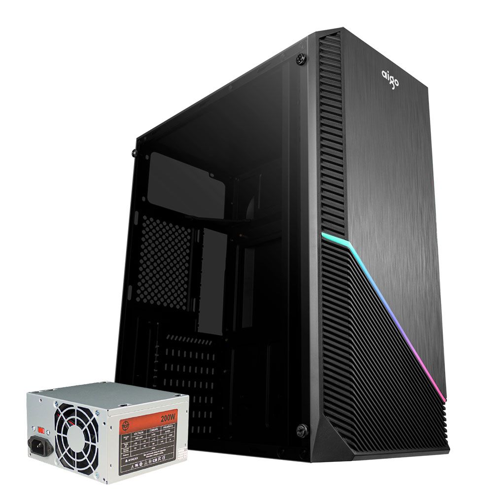 Pichau Kit Upgrade, Gabinete Gamer Aigo Rainbow, Fonte TGT 200W
