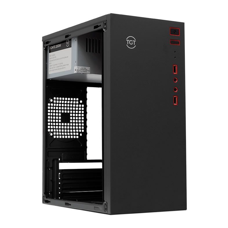 Gabinete TGT B110, Com Fonte TGT 200W, Preto, TGT-B110F200W-PR01
