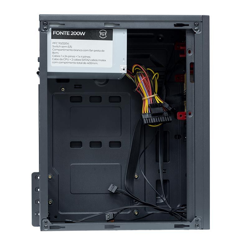 Gabinete TGT B110, Com Fonte TGT 200W, Preto, TGT-B110F200W-PR01