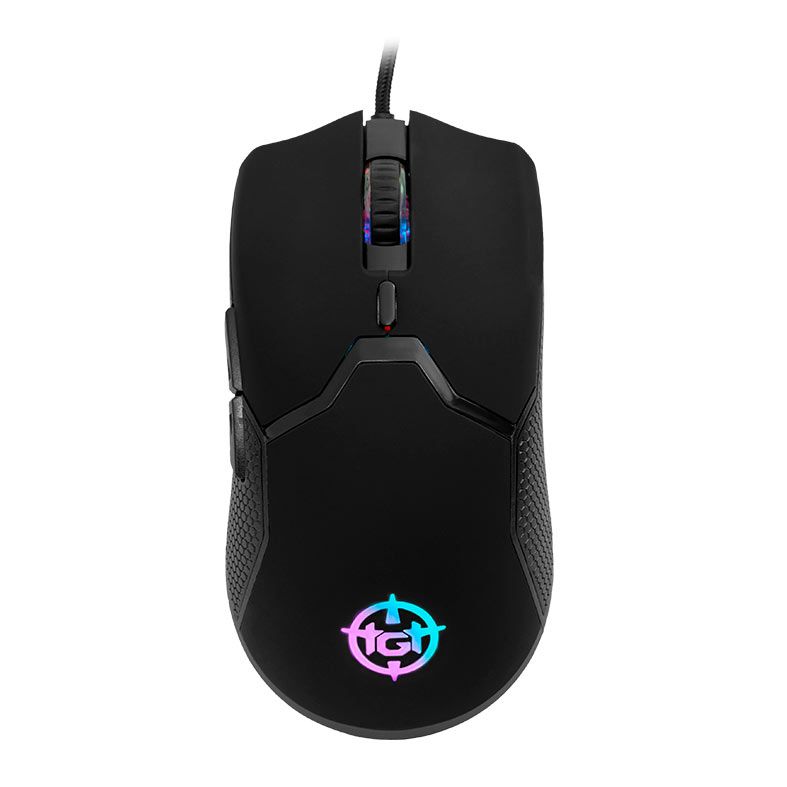 Mouse Gamer TGT Bizon S, Rainbow RGB, 8400DPI, 6 Botoes, Preto, TGT-BIZ-S-RBW