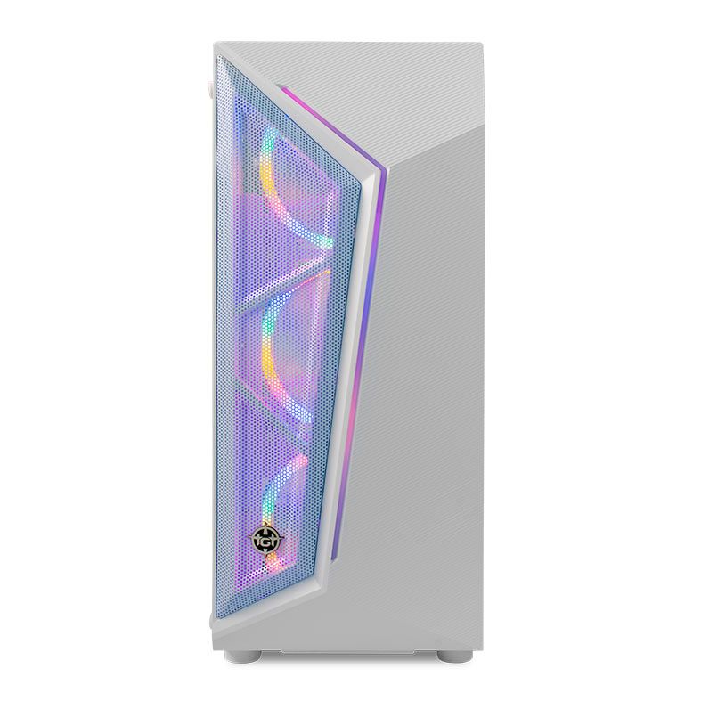 Gabinete Gamer TGT Carbon, Rainbow, Mid-Tower, Lateral de Vidro, Branco, TGT-CBN-WH01