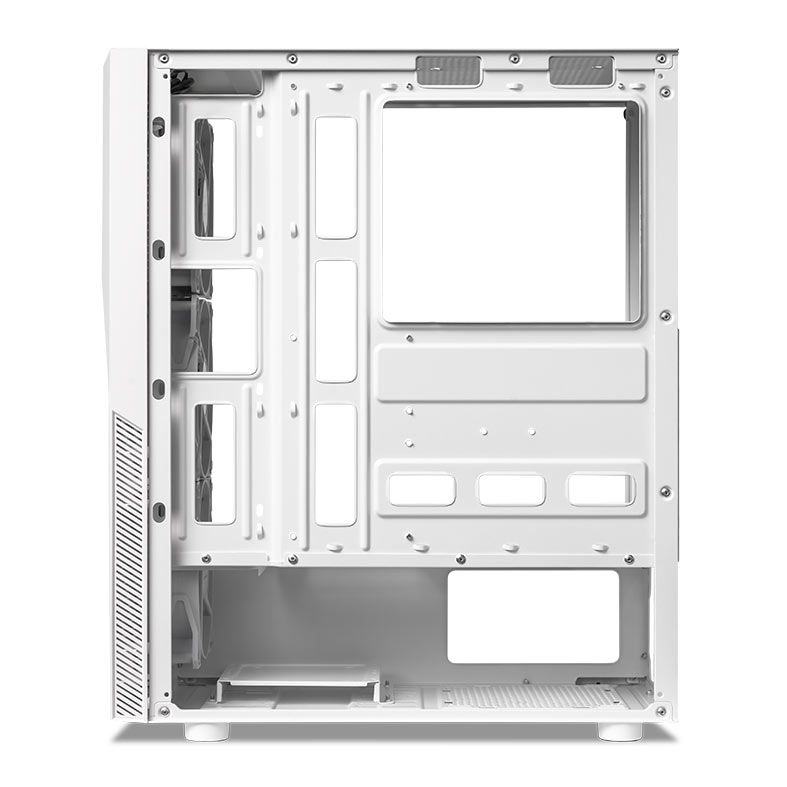 Gabinete Gamer TGT Carbon V2, RGB, Mid-Tower, Lateral De Vidro, Com 3 Fans, Branco, TGT-CBNV2-WH