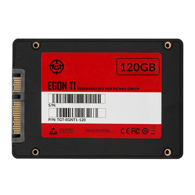 SSD TGT Egon T1, 120GB, Sata III 6GB/s, Leitura 450 MB/s, Gravacao 430 MB/s, TGT-EGNT1-120