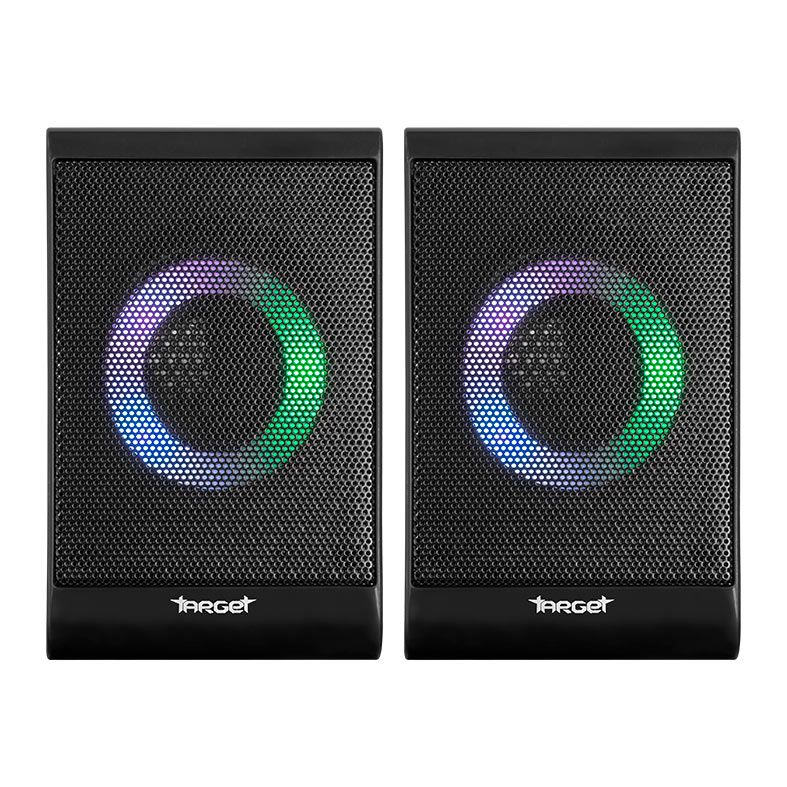 Caixa de Som TGT Eryx V2, RGB, 2x3W RMS, Preto, TGT-ERX-RGB01
