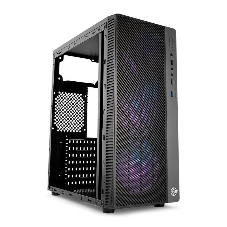 Gabinete Gamer TGT F-22 Lateral De Acrilico Preto, TGT-F22-RGB01