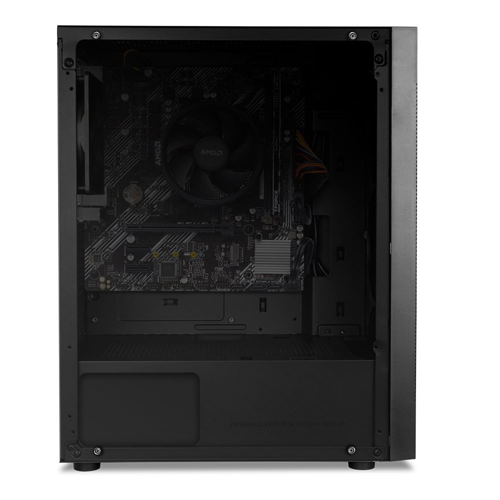 PC Gamer Completo Mancer, AMD Ryzen 5 4600G, 16GB DDR4, SSD 480GB + Monitor  21 + Cadeira Gamer