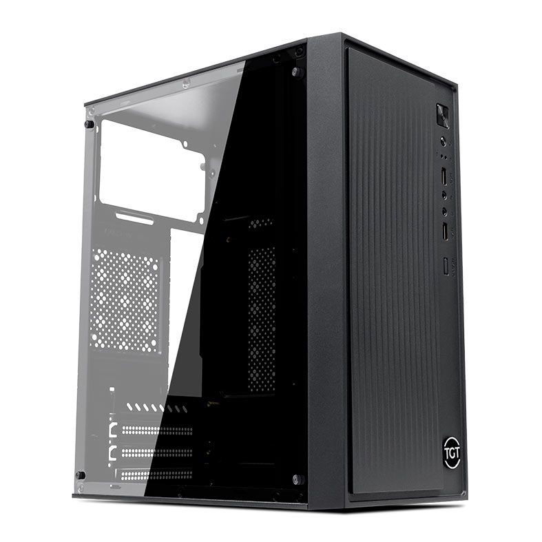 Gabinete TGT G260F, Mid-Tower, Lateral de Vidro, Com 1 Fan, Preto, TGT-G260F-BK01