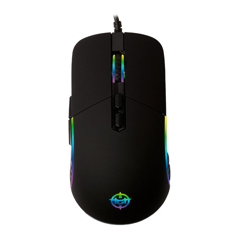 OPENBOX Mouse Gamer TGT GM75, Rainbow, 3600DPI, 6 Botoes, Preto, TGT-GM75-BL01