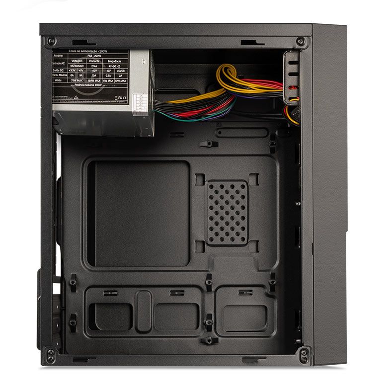 Gabinete TGT H200, Com Fonte 200W, Preto, TGT-H200PSU-BK