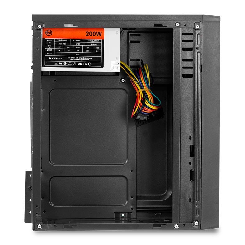 Gabinete TGT Hal, Com Fonte TGT 200W, Preto, TGT-HAL-BL01