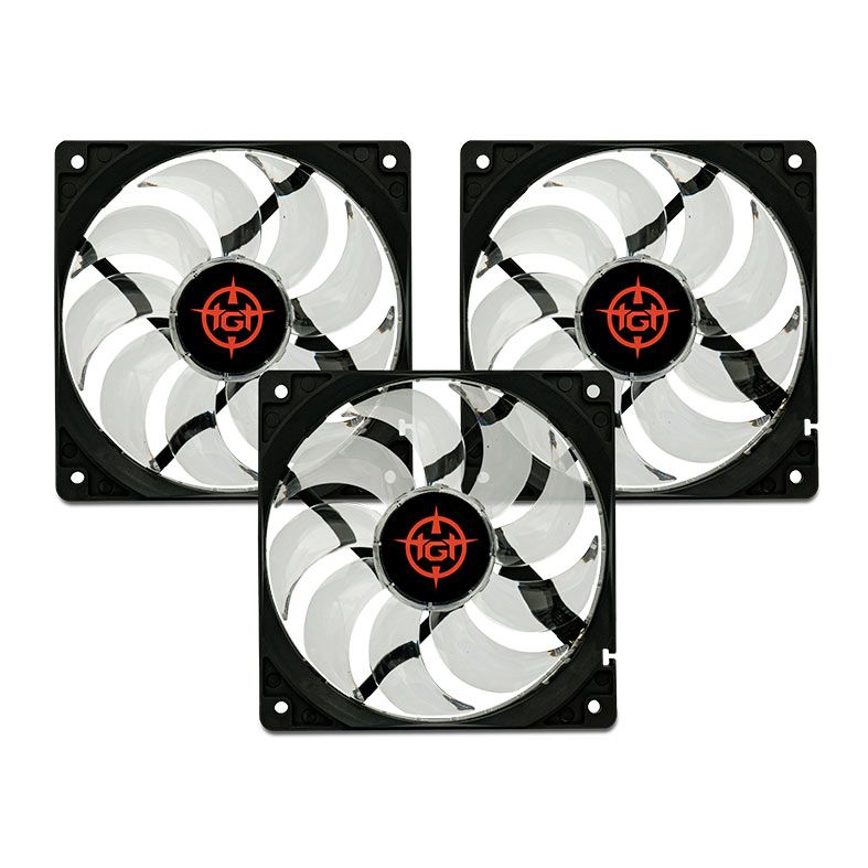Kit Ventoinhas TGT Hawker, 3x120mm, Azul, TGT-HAWKER3-BL01