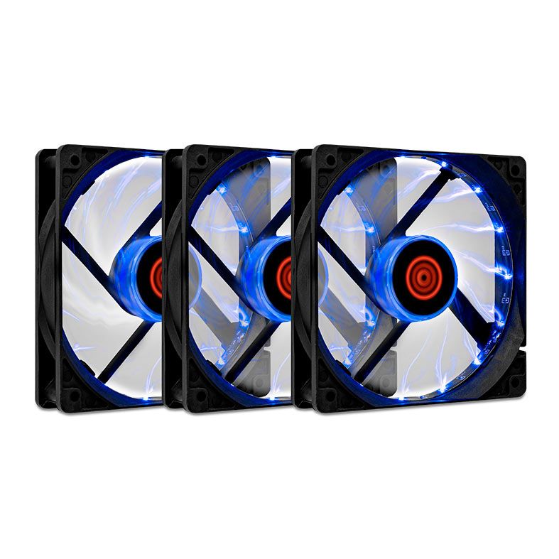 Kit Ventoinhas TGT Hawker, 3x120mm, Azul, TGT-HAWKER3-BL01
